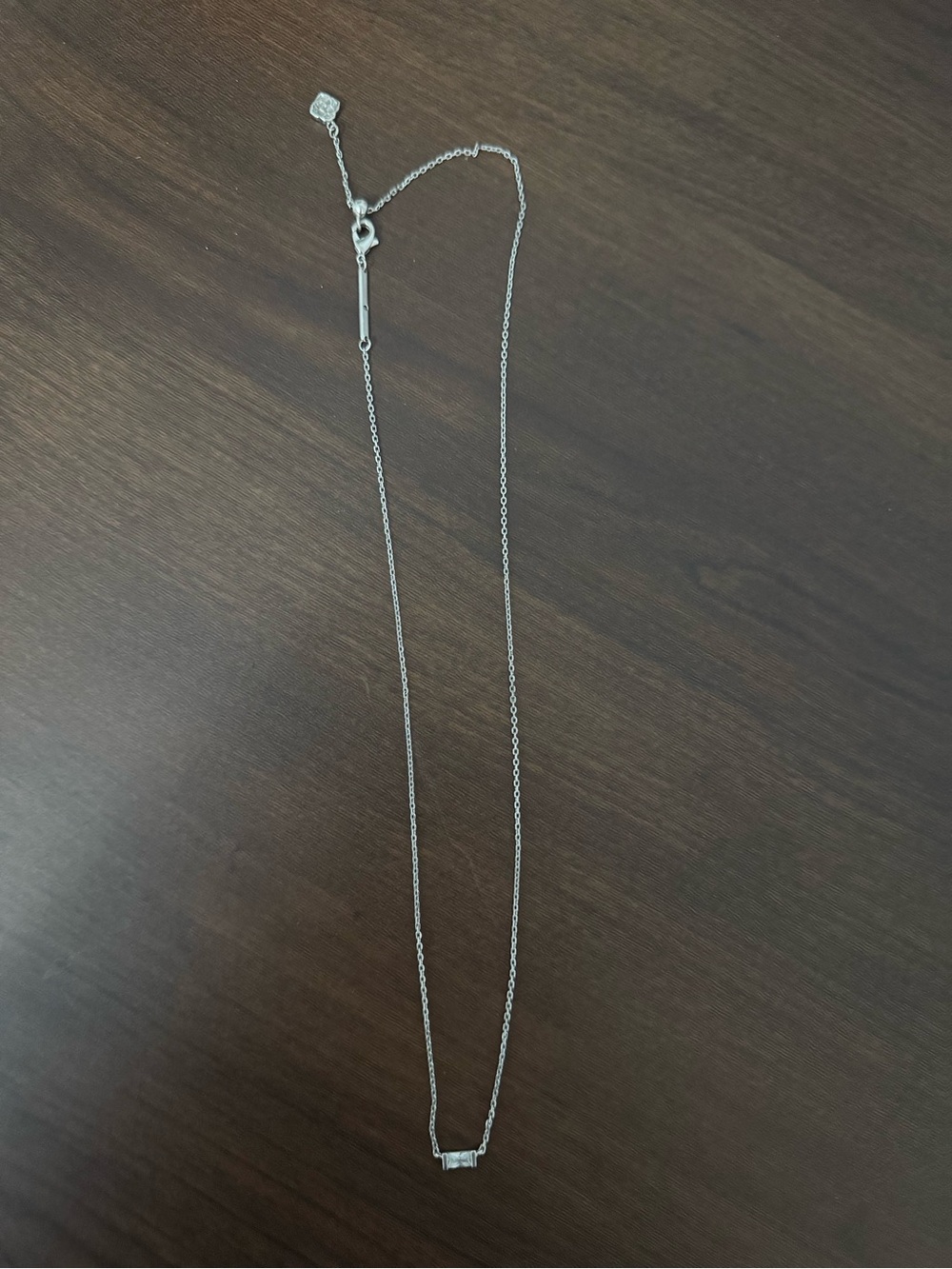 Kendra Scott Silver Bar Pendant Necklace